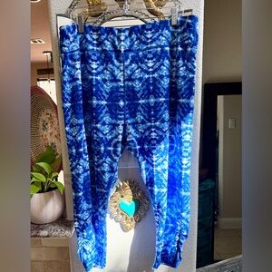 Coolibar Blue Tie-Dye Swim Leggings